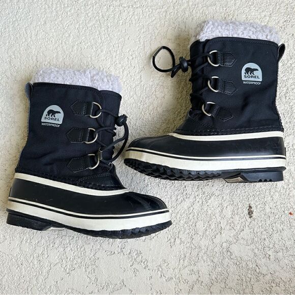 Sorel children’s yoot pac to boot fur winter children’s Sz 1 unisex - Picture 7 of 12